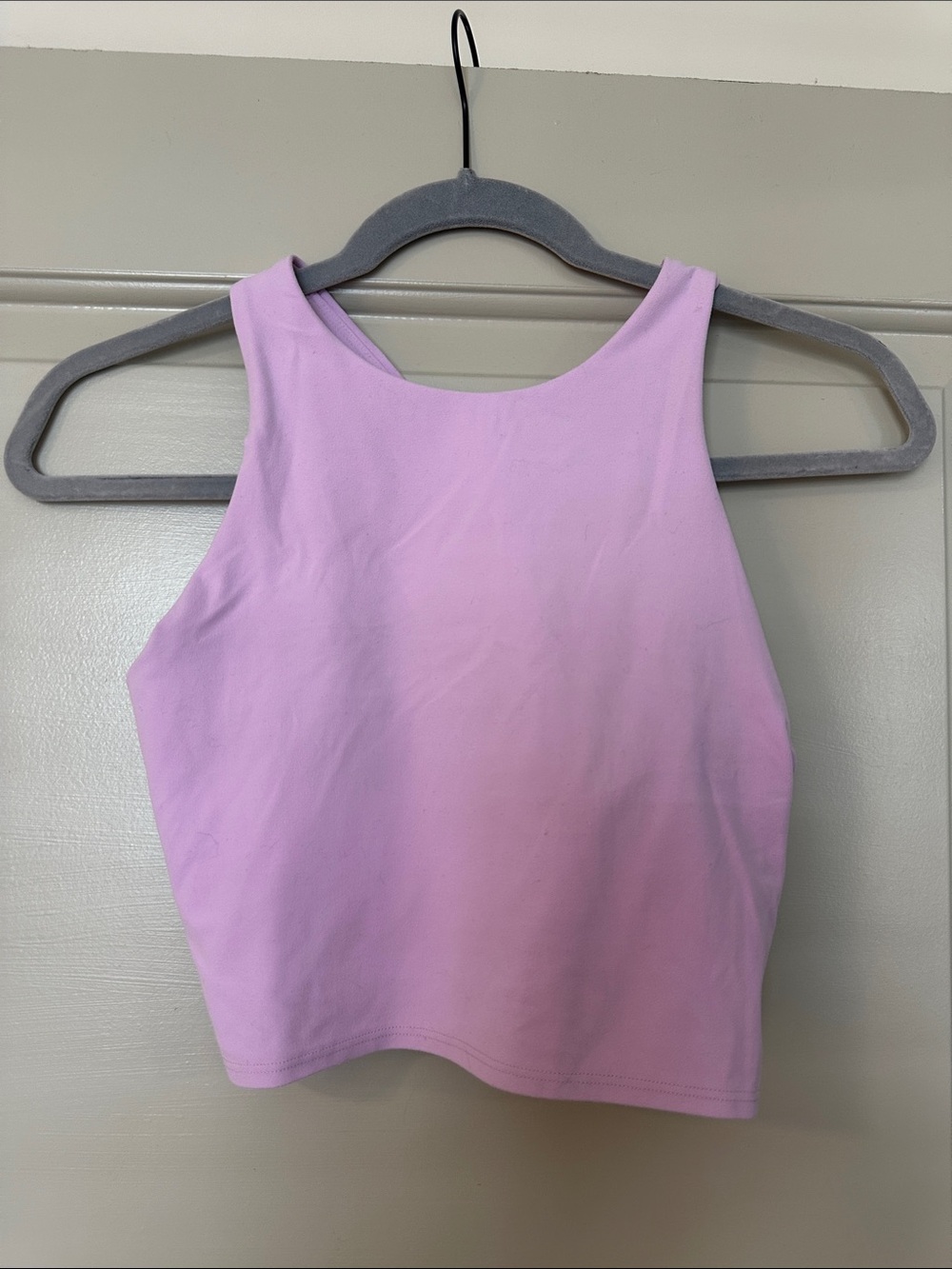 Athleta Lavender High-Neck Cropped Tank